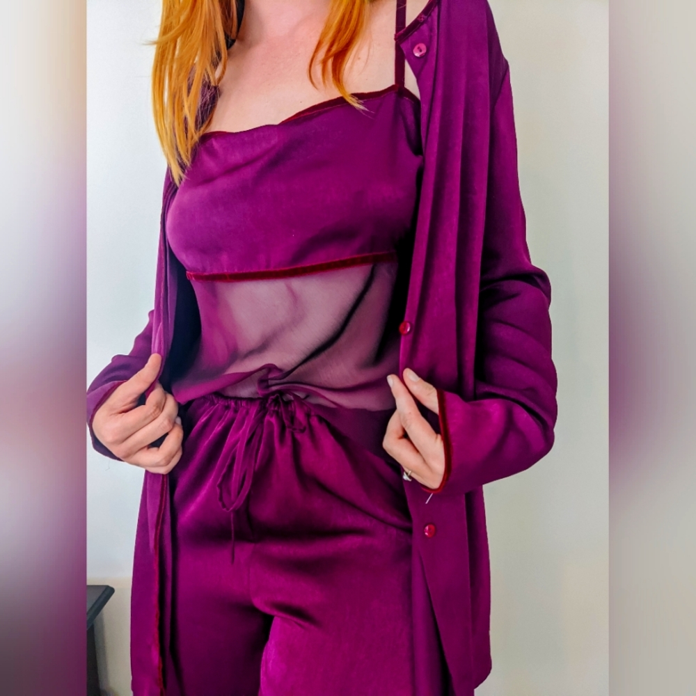 2000s Victoria Secret 3 Piece Pajama Set